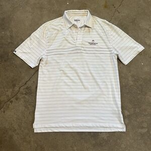 Straight Down Polo Mens XL Striped Performance Tech Stretch Golf CC Castle Pines